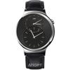 Huawei Watch (Stainless Steel with Black Leather Strap)